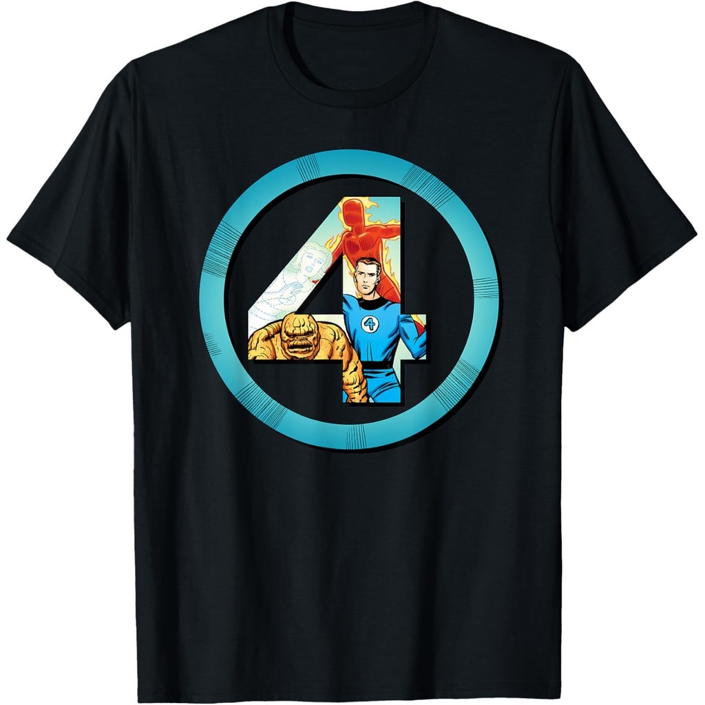Baju Kaos  Marvel The Fantastic 4 Super Heroes Retro T-Shirt