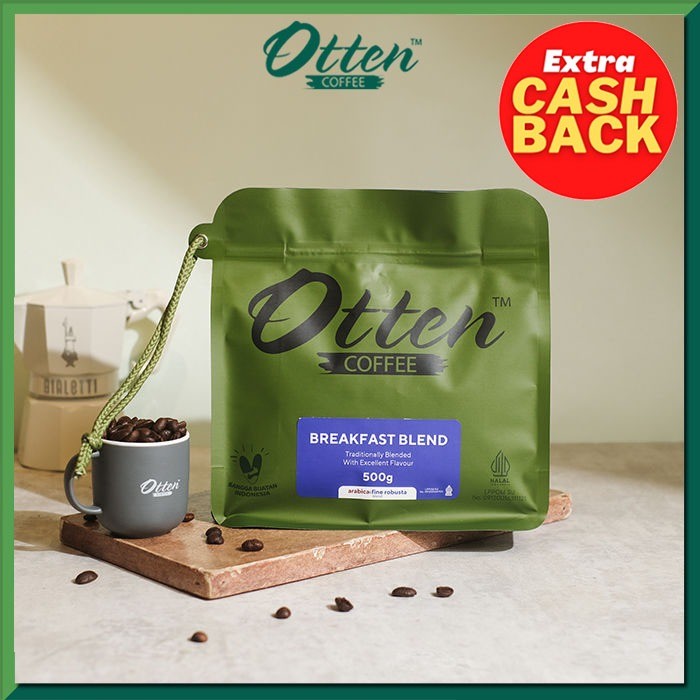 

Kopi Breakfast Blend - 500gr - Commercial Blend - Bubuk Kopi Otten Coffee ROASTED BEANS