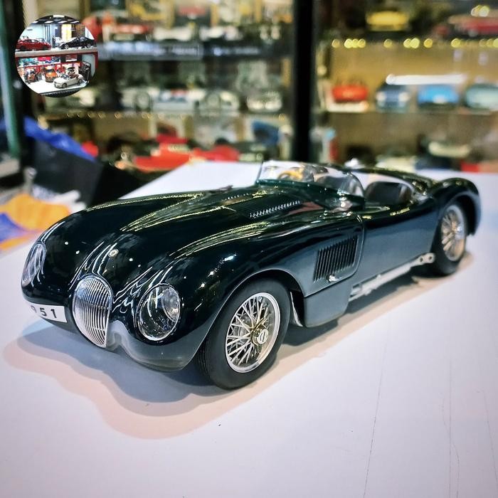 Diecast Jaguar 120C 1951 British Racing Green  Autoart  Metal Openable Rare models No original Box c