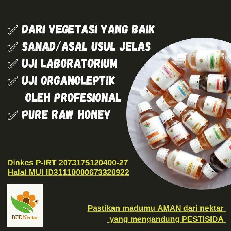 

650gr Raw Honey Bee Nectar Asli Unik Laboratorium