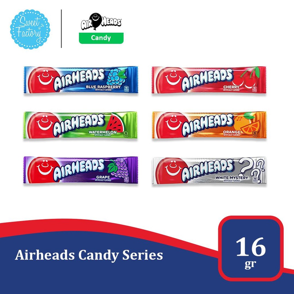 

Airheads Candy Stick 0.55oz / 16gr – Permen Kunyah Rasa Buah Favorit dari Amerika