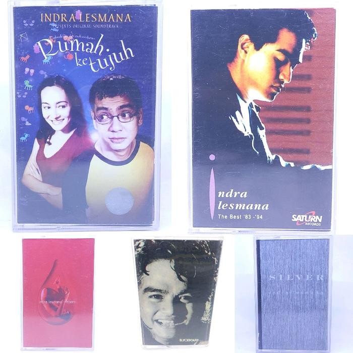 Kaset pita INDRA LESMANA - the best 83-94 - silver - rumah ke tujuh - reborn - perjalanan karier - n