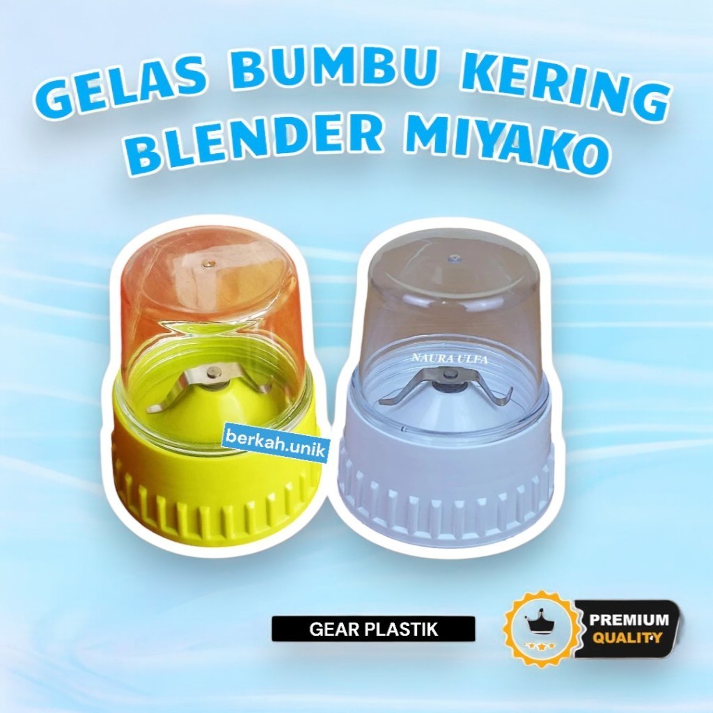 SET Gelas Bumbu Kering Blender Miyako GEAR PLASTIK / Choper Bumbu Kering Blender Miyako Gelas Bumbu 