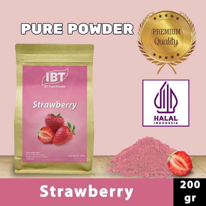 

Pure Strawberry Powder Murni Bubuk Stroberi Import Makanan Kue 200 gr