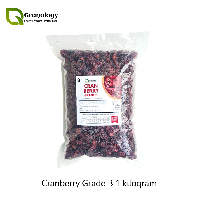 

Cranberry Kering Grade B / Dried Cranberry (1 Kilogram) by Granology