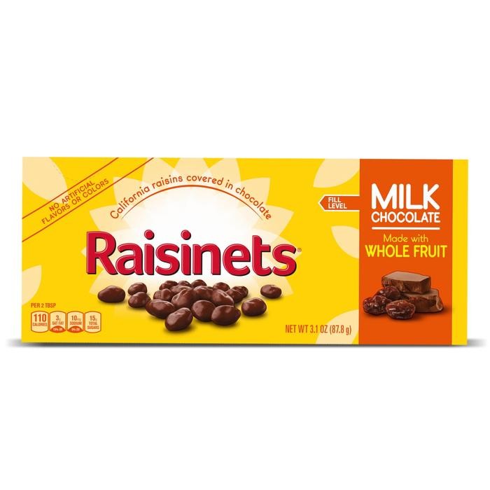 

Raisinets, Milk-Chocolate-Covered California Raisins - 3.1 oz/87.8 Gr