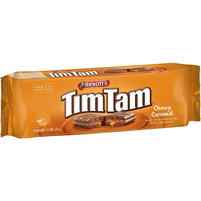 

Arnott's Tim Tam Chocolate Biscuits Chewy Caramel - 175 Gr/6.2 Ounces