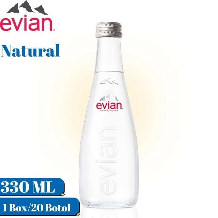 

Evian mineral water Natural spring - 330 ml x 20 botol (1 Box)