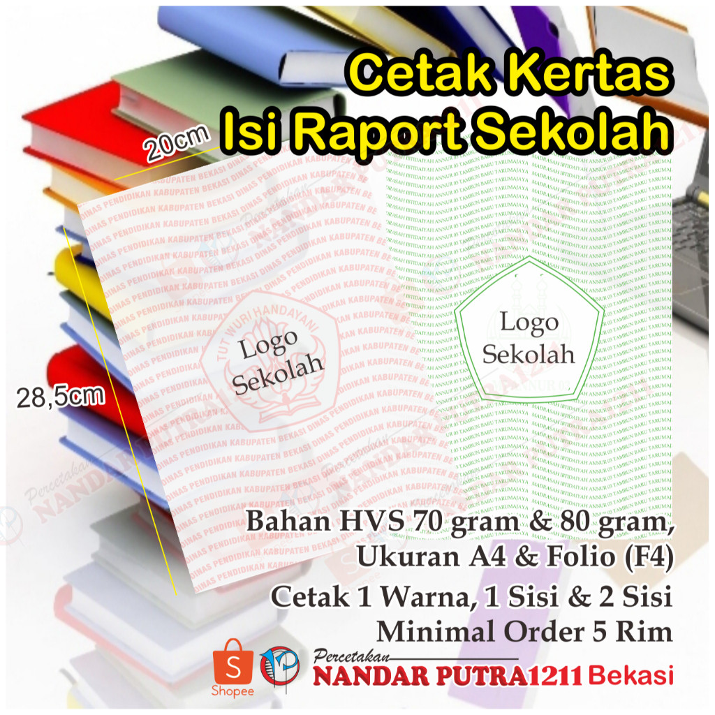 

KAYDEN STORE Custom Cetak Kertas Raport K13/Kertas isi Raport Sekolah