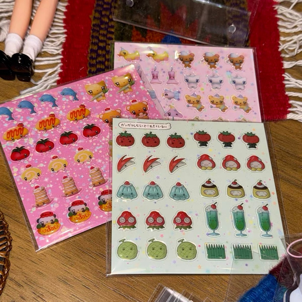 

Cartoon cute small animal fruit design decorative dairy sticker