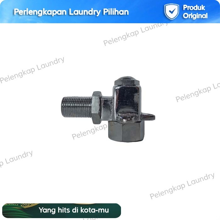 Kran Kaca Boiler Setrika Uap Laundry / Elbow Pipa Kaca Boiler Laundry