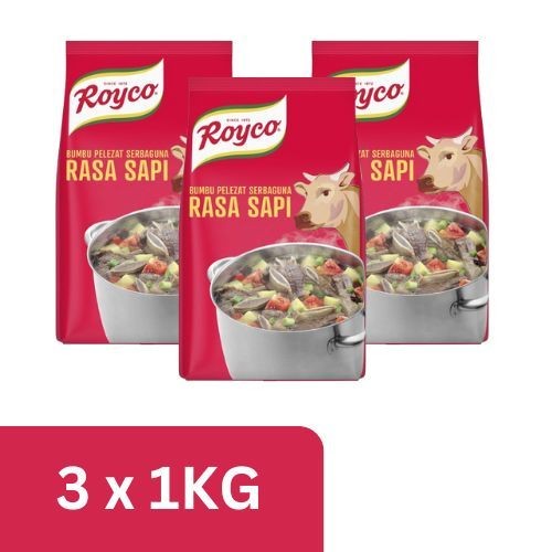 

NEW Royco Bumbu Pelezat Rasa Sapi 1Kg - 3 Pouch PREMIUM