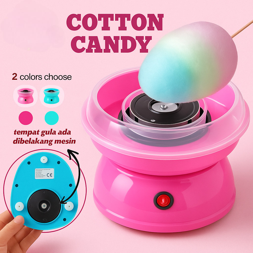 Prawon Mesin Pembuat Permen Kapas Cotton Candy Mesin Pembuat Harum manis Gulali kembang gula Arbanat