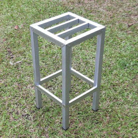 Rak bunga minimalis - rak tanaman holo baja ringan - rak tinggi - Silver