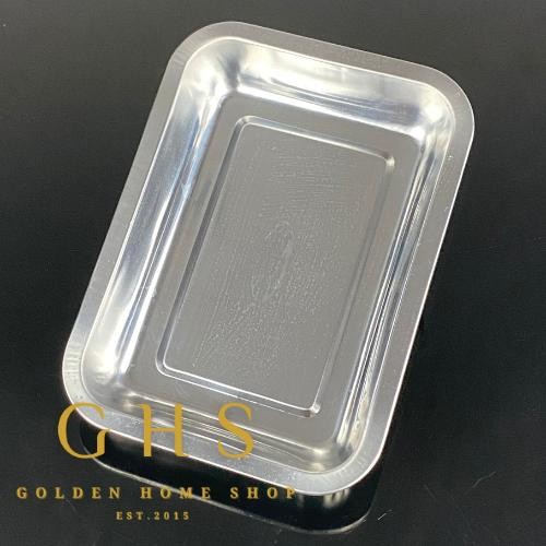 POJOK Nampan Baki 50 x 35 CM Stainless Steel | Tray Baki Segi Kotak - 27 X 20 X 4.8cm