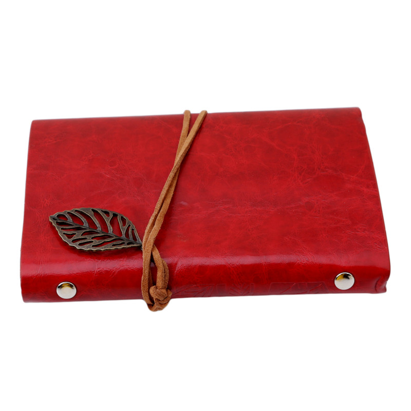 

1PC Retro Leaf Notebook School Office Stationery Diary Notepad Literature PU Leather Note Book Traveler Journal Planners Gifts