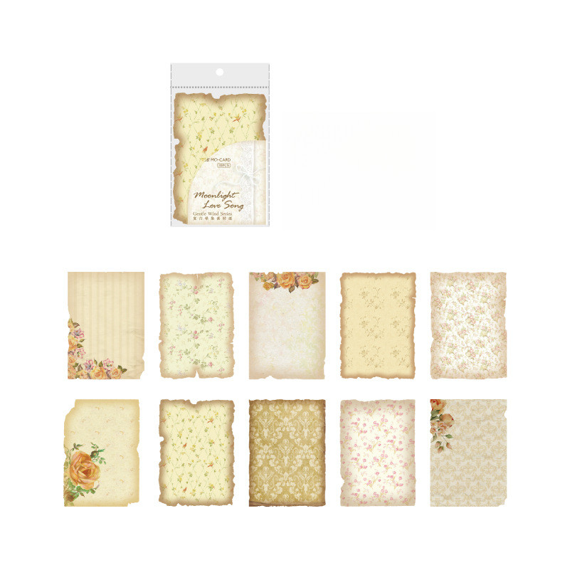 

Mr. Paper 8 Style 30 Pcs Lightweight Paper Material Paper Vintage Smudged Floral Handbook Decoration Decorative Base Paper