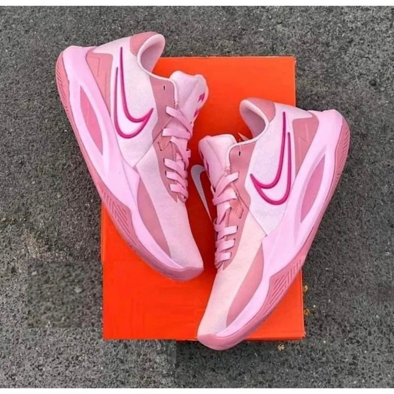 Sepatu Voli Nke Precision 6 Warna Putih Ungu/Pink/Abu2 Pink