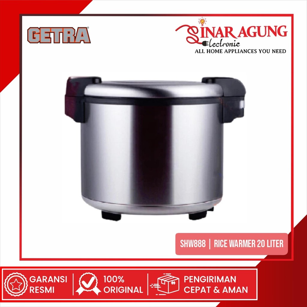 GETRA SHW-888 RICE WARMER PEMANAS NASI 20 LITER HEMAT LISTRIK - GARANSI RESMI