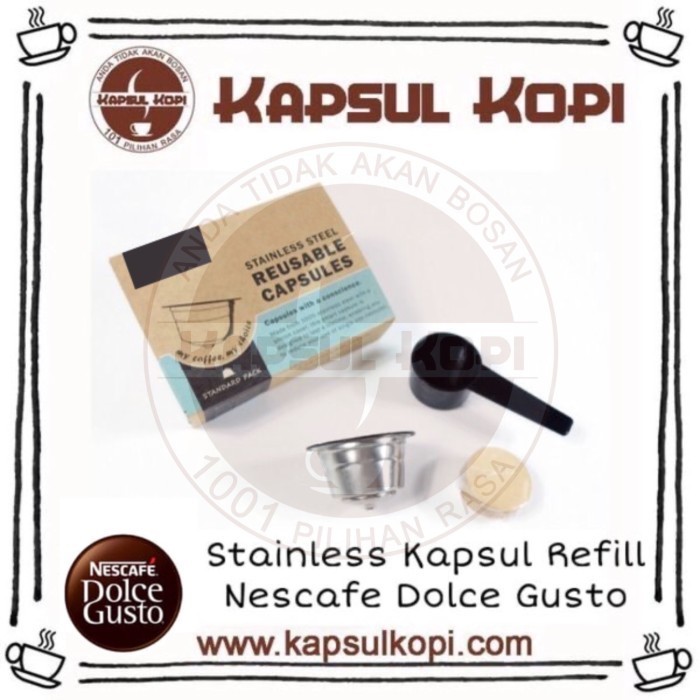 Coffee Capsule Refill Stainless for Dolce Gusto BPA Free Kapsul Kopi
