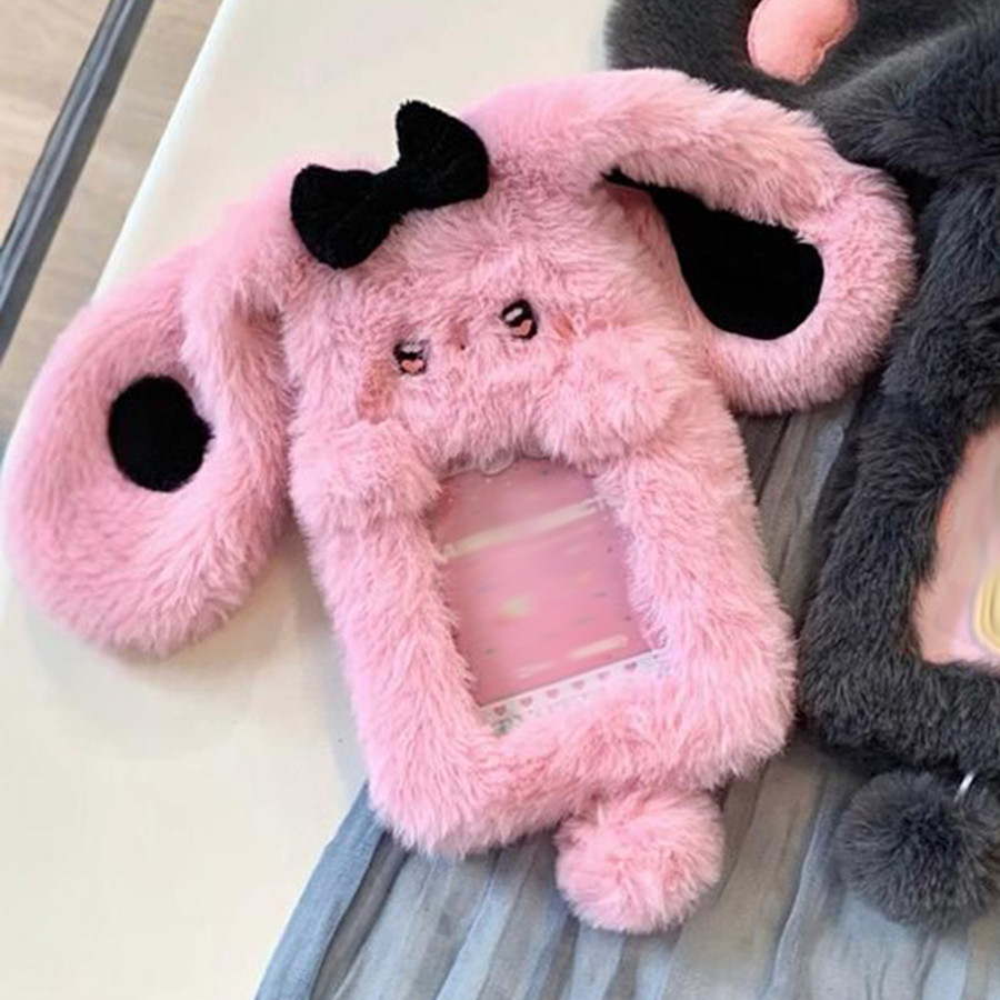 

1pcs Plush Photocard Holder Cute Cartoon Photo Card Holder ID Credit Band Card Protector