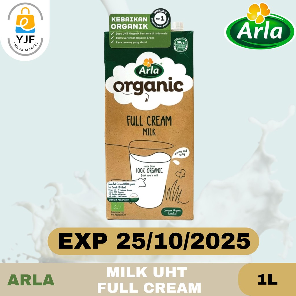 

Arla Milk UHT 1 Liter / Milk Full Cream / Milk UHT Organic / Susu Full Cream Organik / Susu UHT