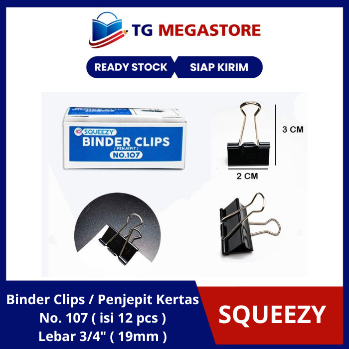 

Binder Clips Squeezy No.107