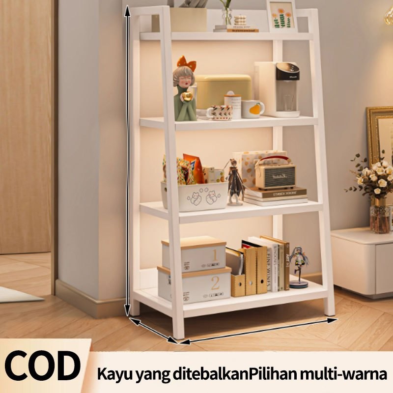 Promo Rak Buku Rak Ruang Tamu Serbaguna Rak Buku Minimalis Aesthetic Rak Besi Rak Bunga