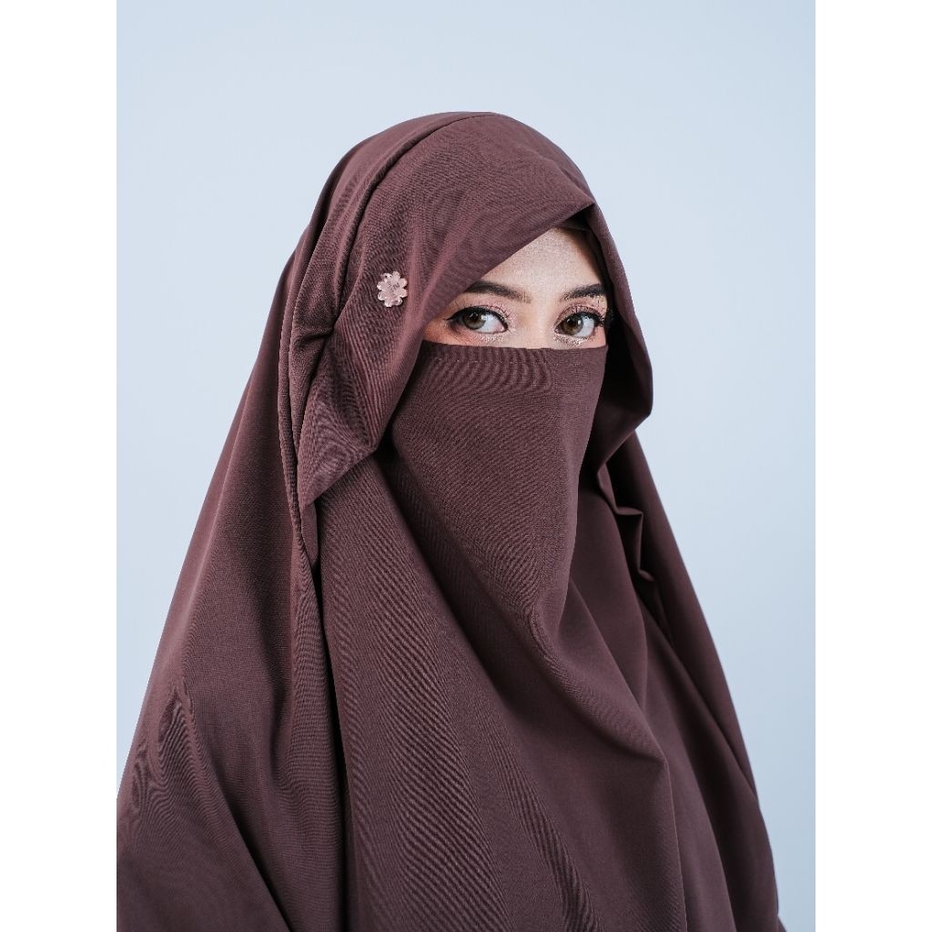 Ash Hijab French Khimar Poni Layer Anti UV FK Umroh Muslimah