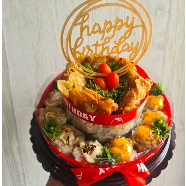 

Dimsum Cake Birthday kukus & goreng 30 pcs ( kirim instan)