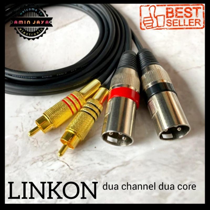 Kabel rca to xlr male / kabel xlr male to rca sepasang
