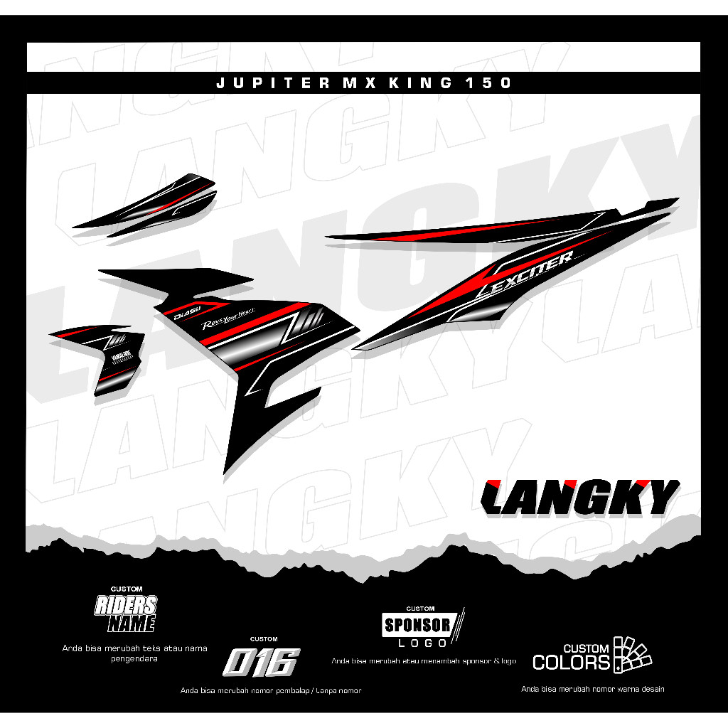 Striping/Stiker MX King 150 Semi Full Custom