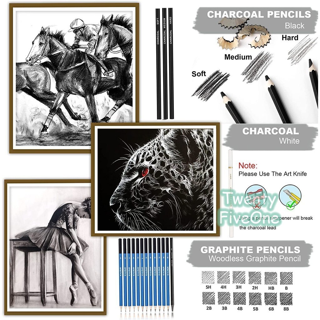 

Drawing Pencil Gambar Set 36 PCS Drawing Sketch Pencil Set Tin Box Pensil Gambar CV4
