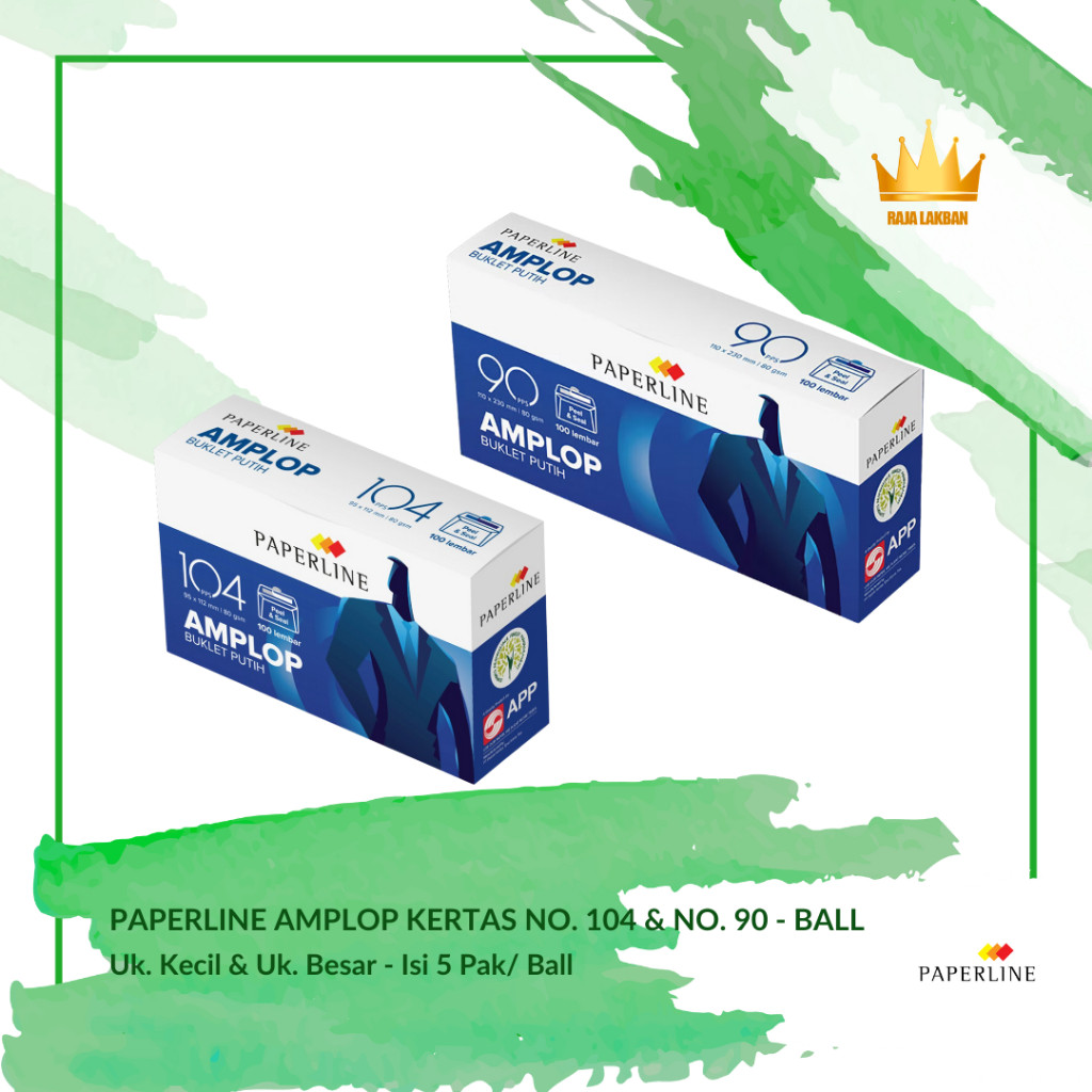 

Amplop Kertas Paperline no. 104 Kecil & no. 90 Besar - Ball (5 Pak)