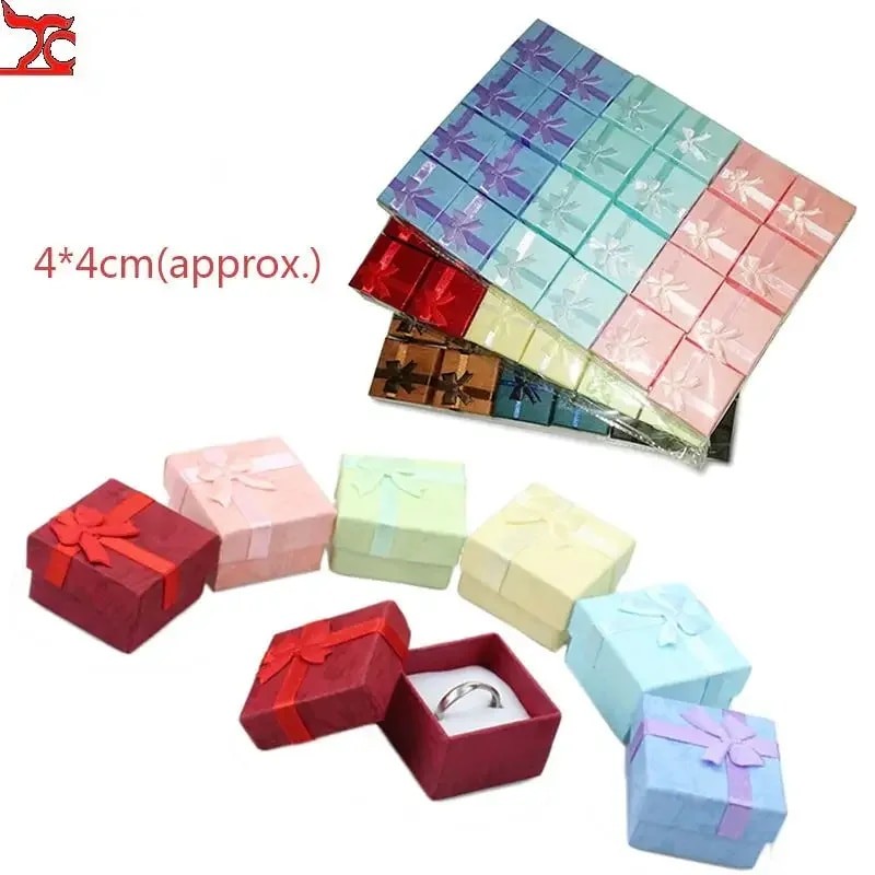 

12pcs Ring Storage Box Earring Storage Gift Box High Quality Paper Jewelry Packaging Container Small Jewelry Box Display