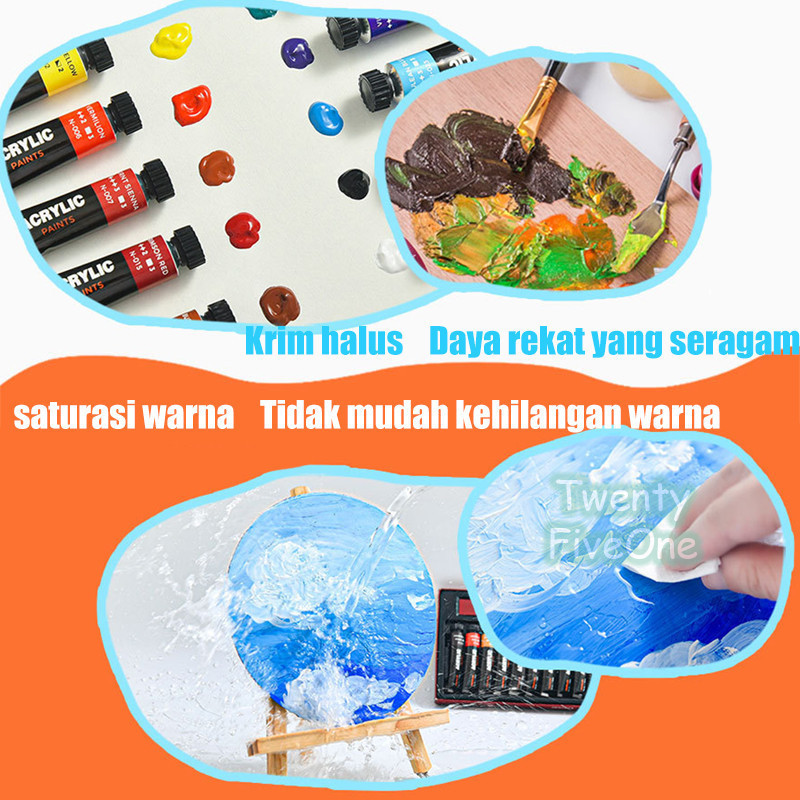 

RB Giorgione 24 Warna Cat Akrilik Set Perlengkapan Seni Siswa 12ml Cat