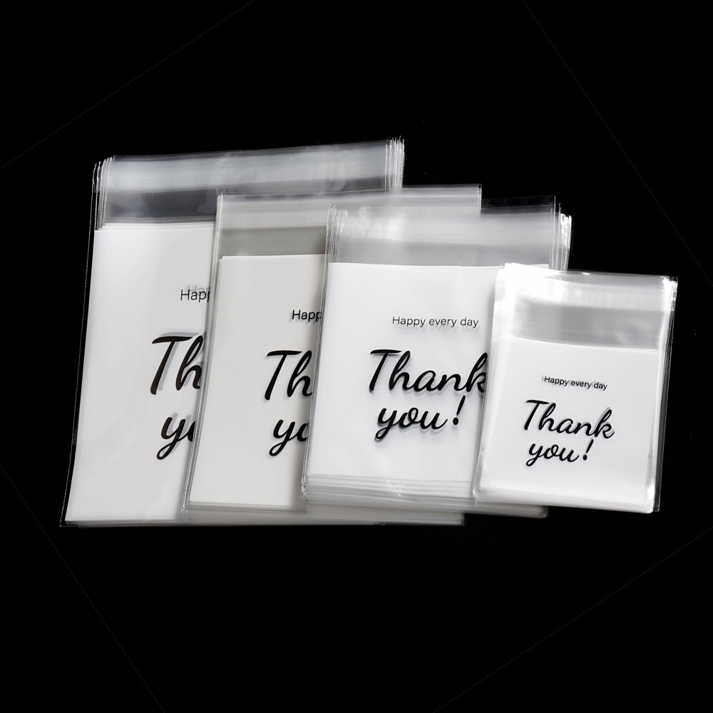 

20pcs/lot Plastic Bags Thank you Self-Adhesive Bags for Homemade Party Gifts Beads Earrings Bag DIY Jewelry Packaging Bag
