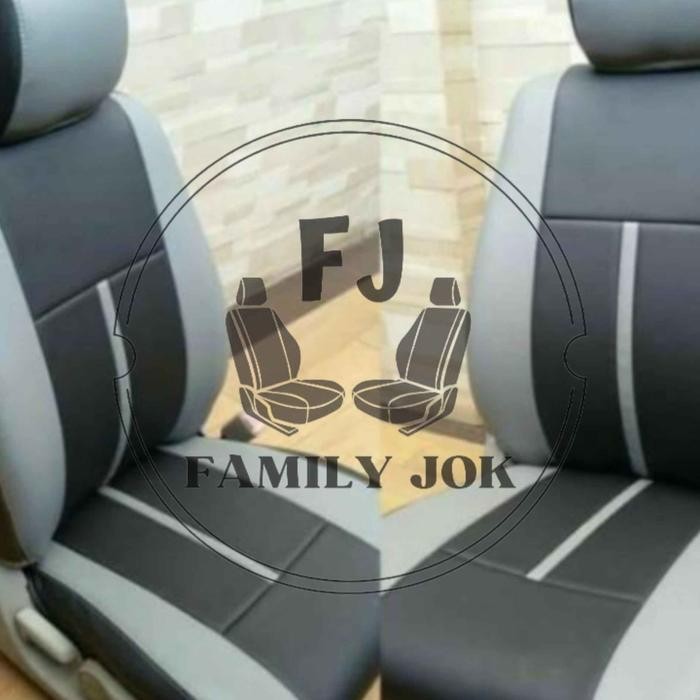 Sarung Jok Mobil Calya/Sigra bahan oscar termurah - Hitam Abu, Calya