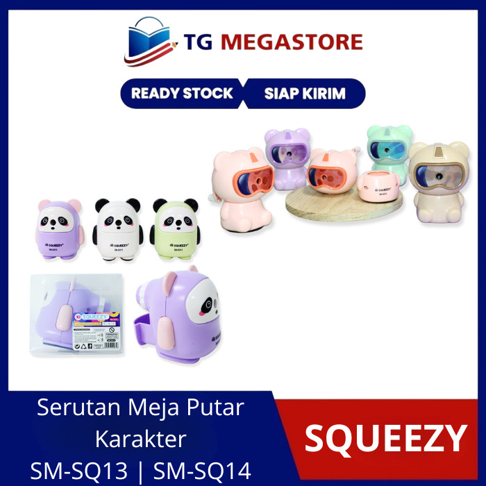 

Serutan Pensil Meja Squeezy Karakter SM-SQ13 SQ14
