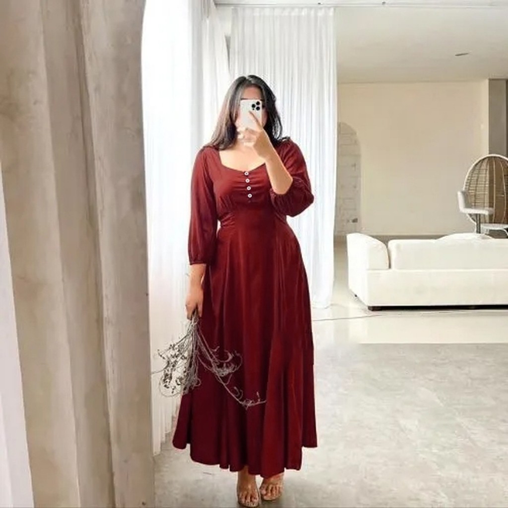 DRESS LENGAN PANJANG SABRINA DRESS LEONA//DRESS JUMBO//DRESS BIG SIZE//DRESS SABRINA//DRESS KOREAN//