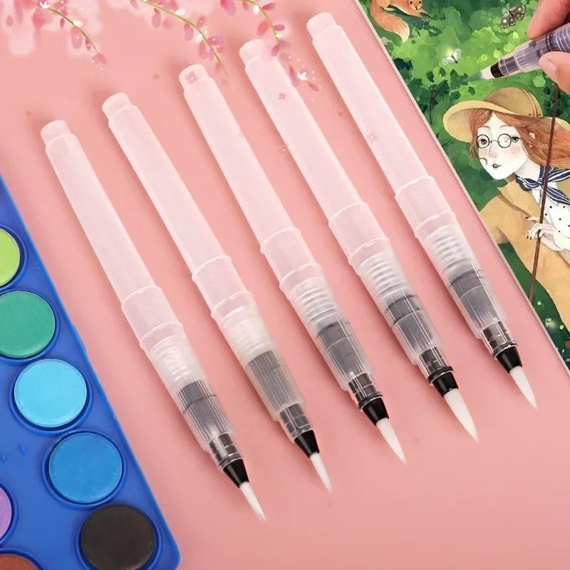

1/3pcs Watercolor Soft Brush Pen Refillable Water Pen Painting Drawing Brushes Calligraphy Art Supplies