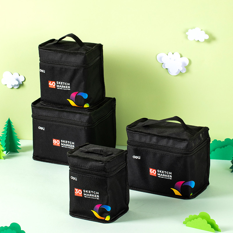 

Deli Art Markers Set, 40/60/80 Colors Dual Tips Coloring Marker Pens Highlighters