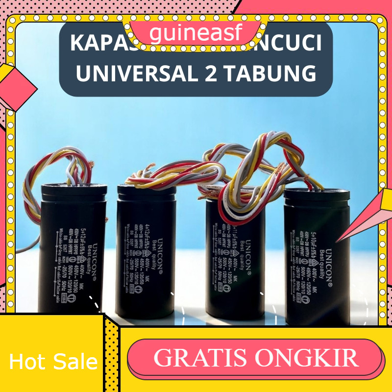 Kapasitor Mesin Cuci 2 Tabung - Kapasitor Mesin Cuci Universal 2 Tabung - Kapasitor Mesin Cuci Sanyo