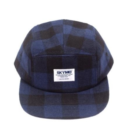 Skymo apparel Topi kanawas blue 5panel