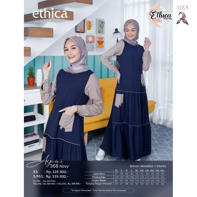 Baju Gamis Dewasa Ayumi 368 by Ethica Original Branded