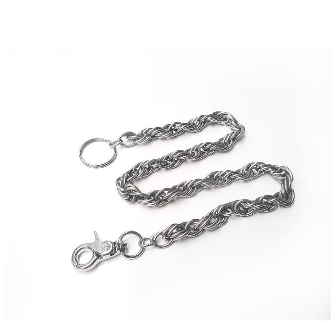 Rantai Dompet Pengaman Pria Keren Baja Stainless Silver Anti Karat Dan Luntur / Rantai Dompet Hiphop