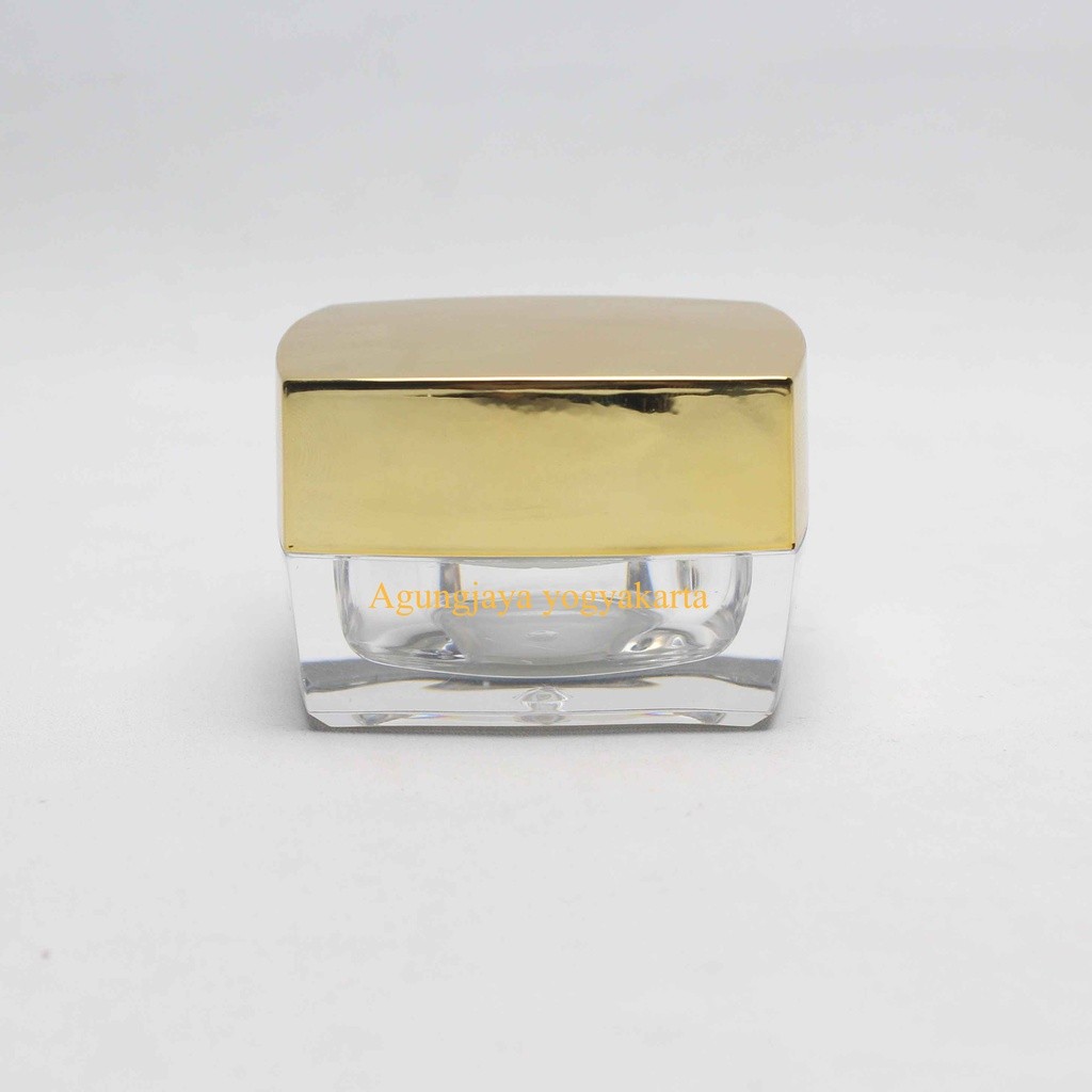 Pot Cream Gold Kotak Acrylic Series/ Jar Cream