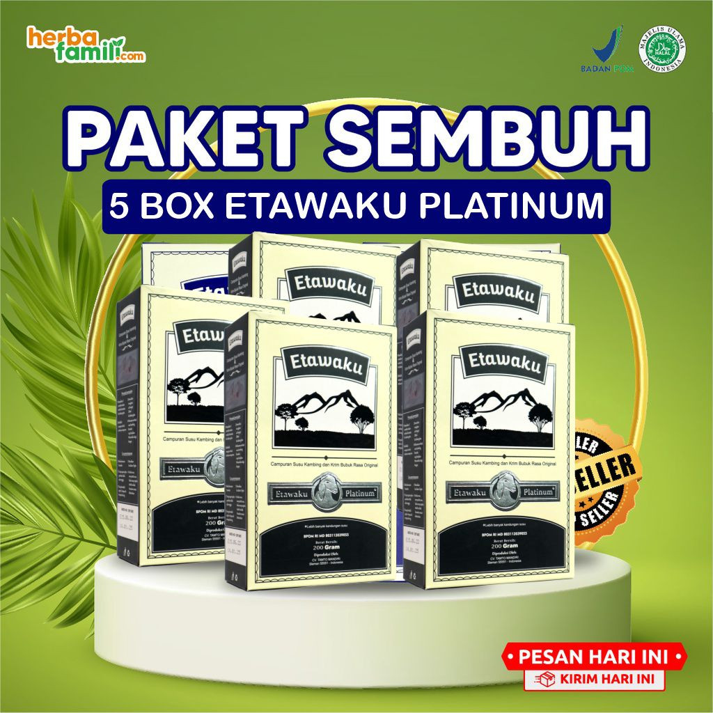 

[COD] 5 BOX ETAWAKU PLATINUM - SUSU KAMBING ETAWAKU ORIGINAL ASLI DISTRIUTOR RESMI - LANCRKAN NAPAS