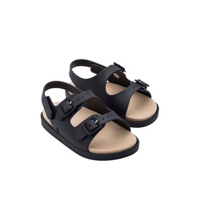 Sepatu Sandal Anak Mini Melissa Wide Sandal Ad Black/Beige