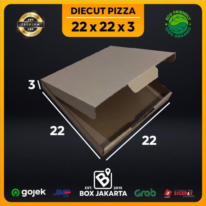 

KARDUS uk 22x22x3 CM Diecut Pizza Corrugated Packaging Box